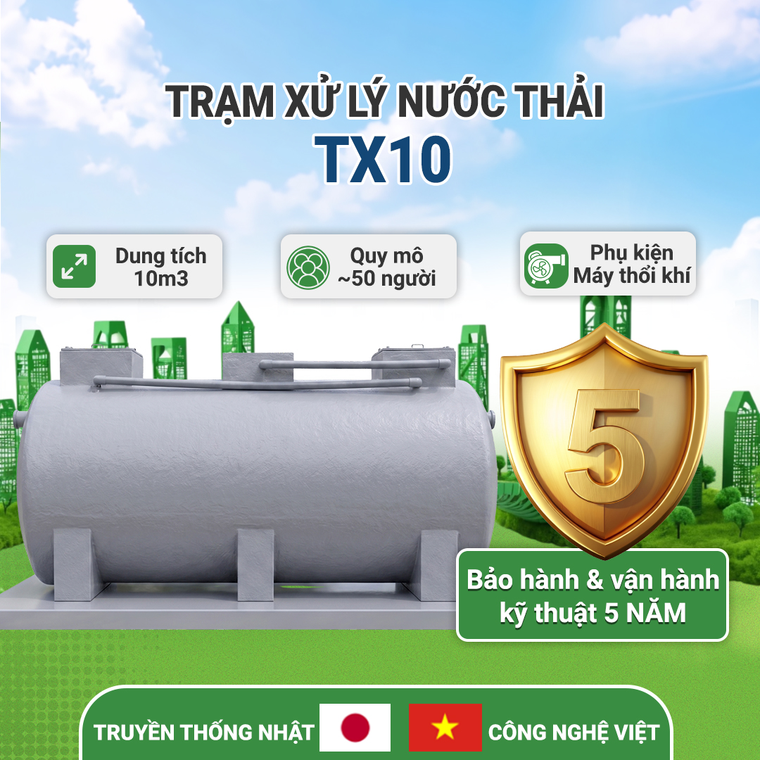 Trạm xử lý nước thải sinh hoạt tại chỗ JOKASO VIETNAM – TX10