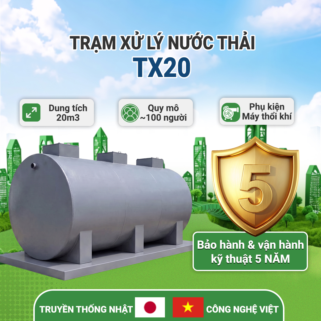 Trạm xử lý nước thải sinh hoạt tại chỗ JOKASO VIETNAM – TX20