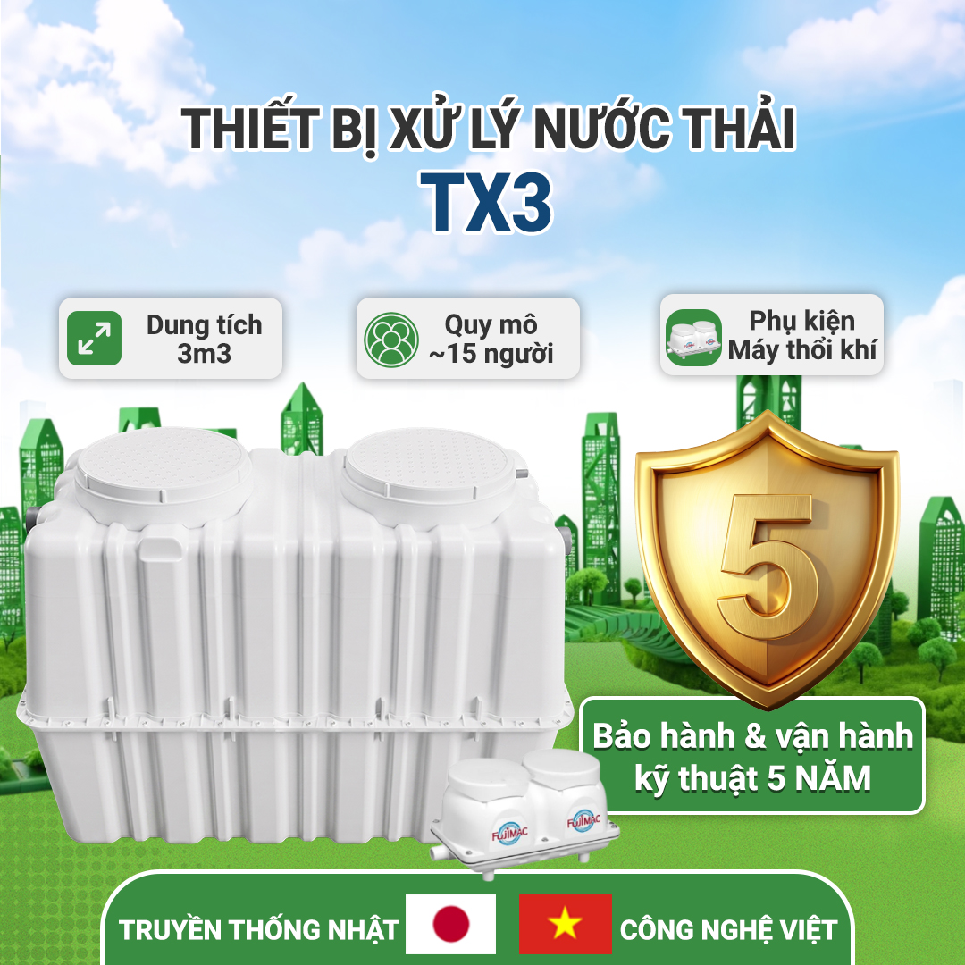 Thiết bị xử lý nước thải sinh hoạt tại chỗ JOKASO VIETNAM – TX3
